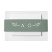 Elegante olijfboom tak minimalistische bruiloft uitnodigingen wikkel (Voorkant Voorbeeld)