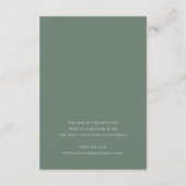 Elegante Olijfboomtak bruiloft Informatiekaartje (Achterkant)