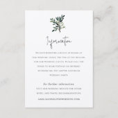 Elegante Olijfboomtak bruiloft Informatiekaartje (Voorkant)