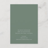 Elegante Olijfboomtak bruiloft Informatiekaartje (Achterkant)