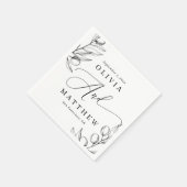 Elegante olijfbruiloft | minimalistisch delicaat s servet (Hoek)