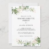 Elegante Olijfgroen Bachelorette Party Invitati Kaart (Voorkant)