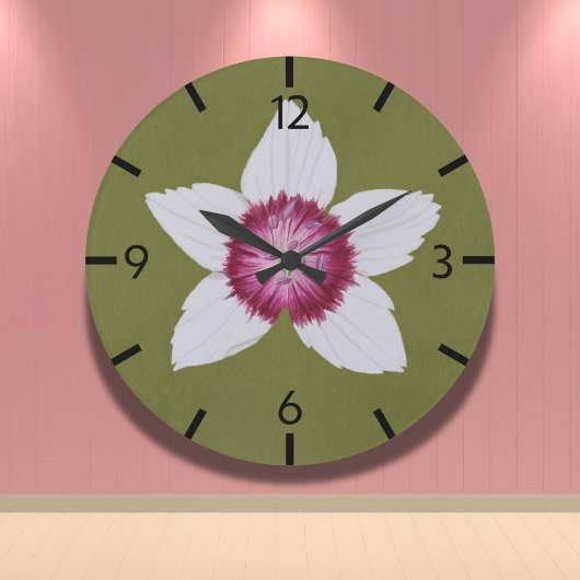 Elegante olijfgroen moderne Clematis met de hand g Grote Klok