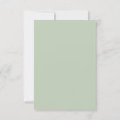 Elegante Olijfgroen RSVP-kaart RSVP Kaartje (Achterkant)