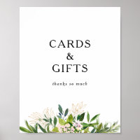 Elegante olijfgroene kaarten- en cadeaubord