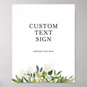 Elegante olijfgroene kaarten en cadeaus met aangep poster