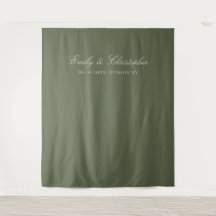 Elegante Olijfgroene Klassieke Trouwachtergrond