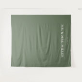 Elegante Olijfgroene Minimalist Wandkleed (Voorkant (horizontaal))