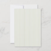 Elegante Olijfgroene RSVP Kaart (Achterkant)