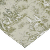 Elegante olijfgroene toile de jouy bedrukt tafelkleed (Gekanteld)