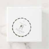 Elegante Olijfhout Groene bruiloft Bedankjes Labels (In situ)