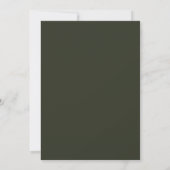 Elegante olijfhouten groene Save The Date Kaart (Achterkant)