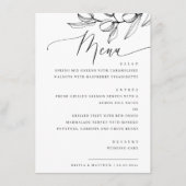 Elegante Olijfschrift bruiloft | italiaanse botani Menu (Voorkant)