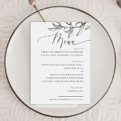Elegante Olijfschrift bruiloft | italiaanse botani Menu
