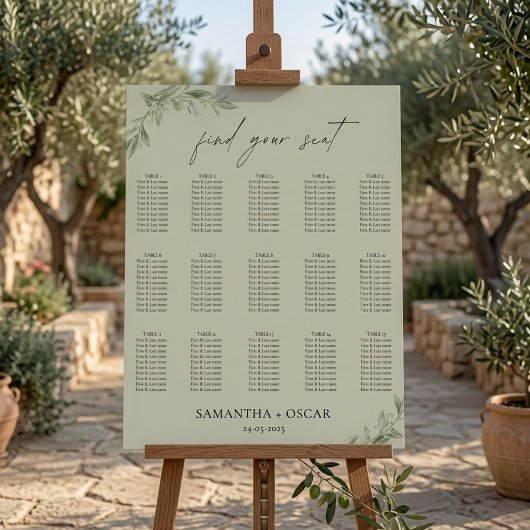 Elegante Olijftak Trouw Groen Poster