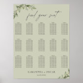 Elegante Olijftak Trouw Groen Poster (Voorkant)