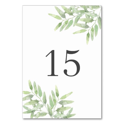 Elegante olijftakken. Botanische zomer bruiloft Kaart (Voorkant)