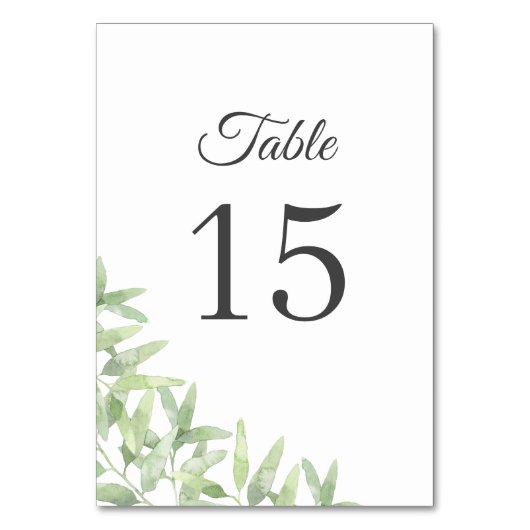 Elegante olijftakken. Botanische zomer bruiloft Kaart (Achterkant)