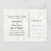 Elegante Olive Boho Garden Save the Date Bruiloft Aankondigingskaart (Achterkant)