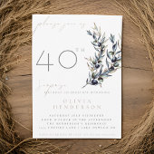 Elegante Olive Branch Verrassing Verjaardag Uitnod