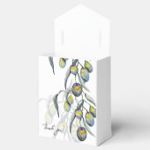 Elegante Olive Branch Waterverf Art Bedankdoosjes (Geopend)