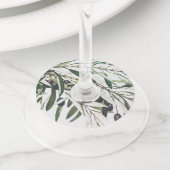 Elegante  Olive Branch Wijnglas Labels (Dichtbij)