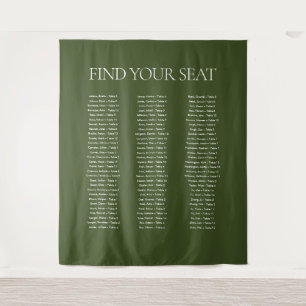 Elegante Olive Green Wedding Zitting Grafiek Stof Wandkleed
