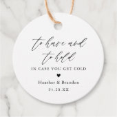 Elegante Om Te Hebben en Te Houden Trouwdekens Fav Bedankjes Labels (Voorkant)