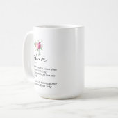 Elegante Oma Definition Floral 15oz Koffie Mok (Voorkant links)