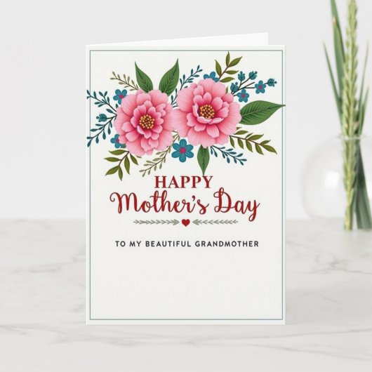 Elegante Oma Moederdag kaart (Voorkant)
