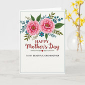 Elegante Oma Moederdag kaart (Gele Bloem)