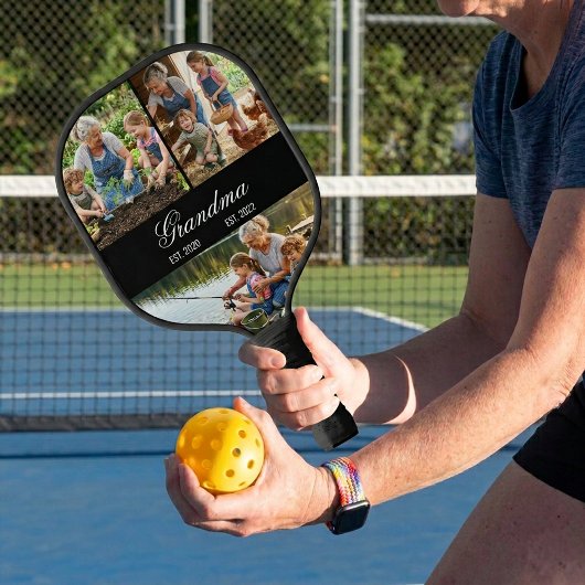 Elegante Oma Opgericht Jaar Collage Pickleball Paddle
