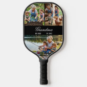 Elegante Oma Opgericht Jaar Collage Pickleball Paddle (Voorkant)