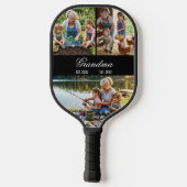 Elegante Oma Opgericht Jaar Collage Pickleball Paddle (Achterkant)