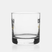 Elegante oma van de bruidegom voeg naam bruiloft t whisky glas (Links)