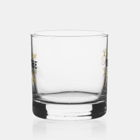Elegante oma van de bruidegom voeg naam toe whisky glas (Rechts)