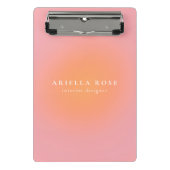 Elegante Ombre Blush Roze Schone Interieur Designe Mini Klembord (Voorkant)