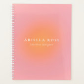 Elegante Ombre Blush Roze Vrouwelijke Girly Planner (Voorkant)