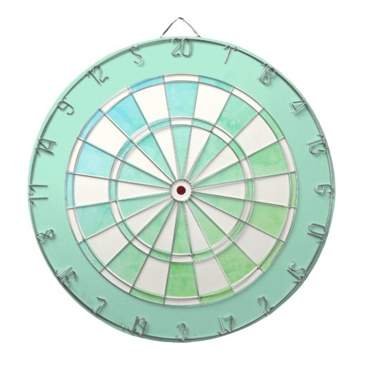 Elegante ombre dartbord met mint pastelrand (Voorkant)