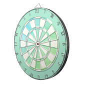 Elegante ombre dartbord met mint pastelrand (Voorkant Rechts)