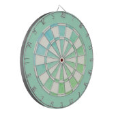 Elegante ombre dartbord met mint pastelrand (Voorkant Links)