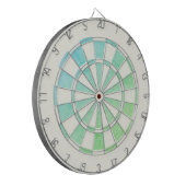 Elegante Ombre Dartbord met Witte Rand (Voorkant Links)