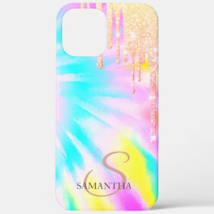 Elegante Ombre Glitter Drips Tie Dye Case-Mate iPhone Case
