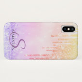 Elegante Ombre Glitter Druppels Case-Mate iPhone Case (Achterkant (horizontaal))
