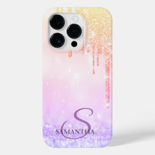 Elegante Ombre Glitterdruppels Case-Mate iPhone 14 Pro Hoesje