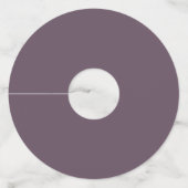 Elegante Ombre Pruim Waterverf Bruiloft Plaatskaar Wijnglaslabel (Achterkant)