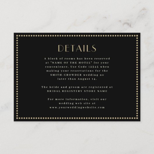 Elegante omzoomde Enclosure kaart Art Deco (Voorkant)