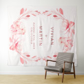 Elegante onberispelijke kersbloesem bruiloft wandkleed (In Situ (horizontaal))