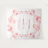 Elegante Onberispelijke Kersenbloesem Bruiloft  Wandkleed (Voorkant (horizontaal))