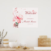 Elegante onberispelijke Sakura Roze Bruids Shower  Poster (Keuken)